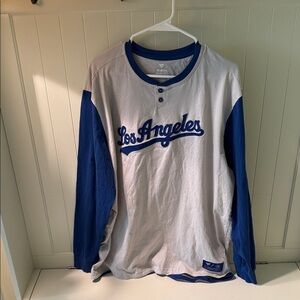 Fanatics Blue and White Long Sleeve Tee